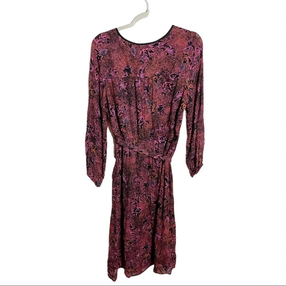 DR2 Women's Midi Dress - Pink and Black Floral - Picture 2 of 5
